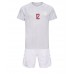 Baby Fußballbekleidung Dänemark Kasper Dolberg #12 Auswärtstrikot WM 2022 Kurzarm (+ kurze hosen)